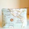 Pouch Map Blue America