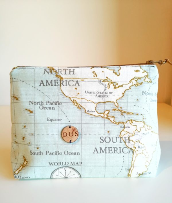 Pouch Map Blue America